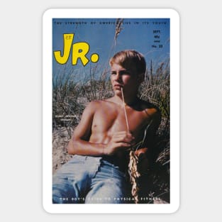 JR. Junior - Vintage Physique Muscle Male Model Magazine Cover Sticker